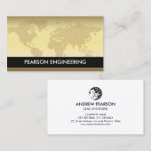 Technische Weltkarte Visitenkarte (Vorne/Hinten)