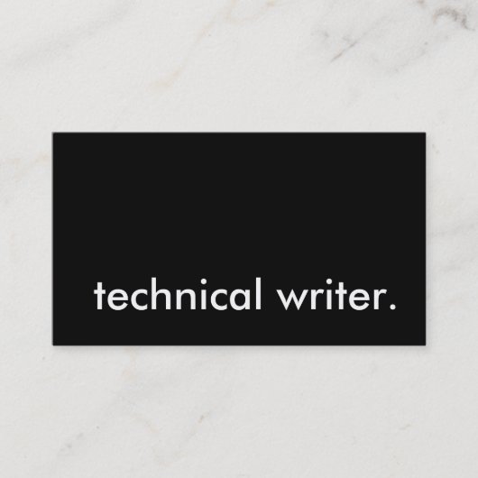 Technischer Autor. Visitenkarte (Vorderseite)