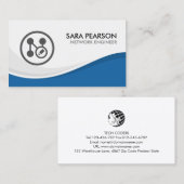 Technischer Computer des Netzwerkingenieurs Visitenkarte (Vorne/Hinten)