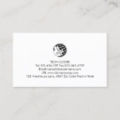 Technischer Computer des Netzwerkingenieurs Visitenkarte (Rückseite)