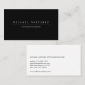 TECHNISCHER COMPUTER SCHRIFTART - BLACK-Visitenkar Visitenkarte (Vorne/Hinten)