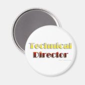 Technischer Direktor (nur Text) Magnet (Vorderseite/Rückseite)