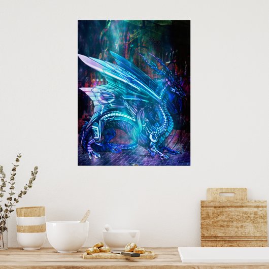 Technischer Drache Poster (Küche)