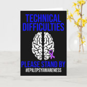 Technischer Epilepsie-Krieger Überlebender Epileps Karte (Gelbe Blume)