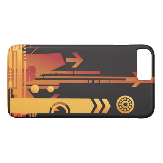 Technischer Halbtonhintergrund 2 Case-Mate iPhone Hülle (Rückseite (Horizontal))