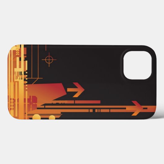 Technischer Halbtonhintergrund 2 Case-Mate iPhone Hülle (Rückseite (Horizontal))