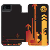 Technischer Halbtonhintergrund 2 Incipio iPhone Geldbeutel-Hülle (Folio Geöffnet)