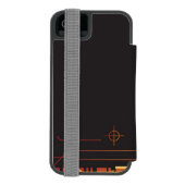 Technischer Halbtonhintergrund 2 Incipio iPhone Geldbeutel-Hülle (Folio Rückseite)