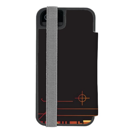 Technischer Halbtonhintergrund 2 Incipio iPhone Geldbeutel-Hülle (Folio Rückseite)