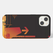 Technischer Halbtonhintergrund 2 iPhone Hülle (Rückseite (Horizontal))