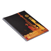 Technischer Halbtonhintergrund 2 Notizblock (Rechte Seite)