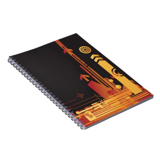 Technischer Halbtonhintergrund 2 Notizblock (Rechte Seite)