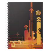 Technischer Halbtonhintergrund 2 Notizblock (Vorderseite)