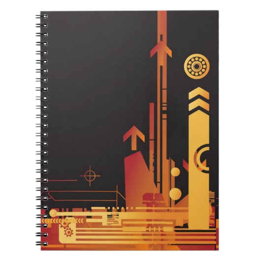 Technischer Halbtonhintergrund 2 Notizblock (Vorderseite)