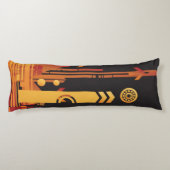 Technischer Halbtonhintergrund 2 Seitenschläferkissen (Rückseite)