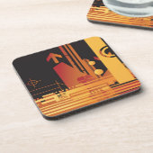 Technischer Halbtonhintergrund 2 Untersetzer (Linke Seite)