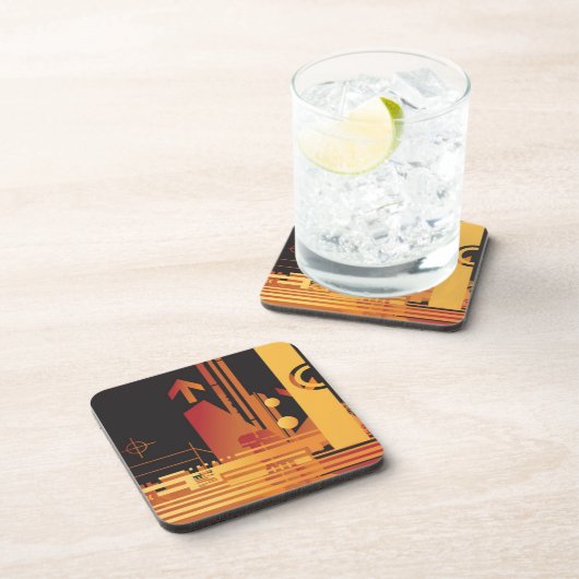 Technischer Halbtonhintergrund 2 Untersetzer (Rechte Seite)