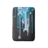 Technischer Halbtonhintergrund 3 Badematte (Vorderseite Vertikal)