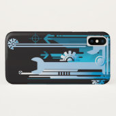 Technischer Halbtonhintergrund 3 Case-Mate iPhone Hülle (Rückseite (Horizontal))