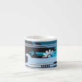 Technischer Halbtonhintergrund 3 Espressotasse (Vorderseite)