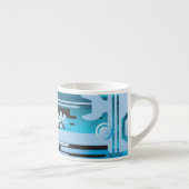 Technischer Halbtonhintergrund 3 Espressotasse (Rechts)