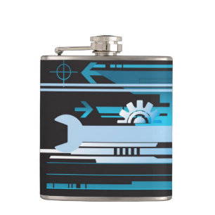 Technischer Halbtonhintergrund 3 Flachmann