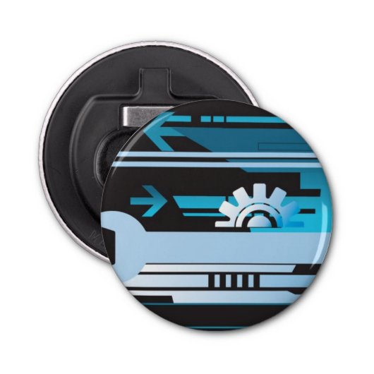 Technischer Halbtonhintergrund 3 Flaschenöffner (Vorderseite)