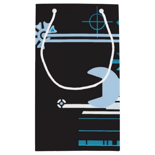 Technischer Halbtonhintergrund 3 Kleine Geschenktüte (Rückseite)