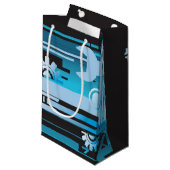 Technischer Halbtonhintergrund 3 Kleine Geschenktüte (Vorderseite Schrägansicht)