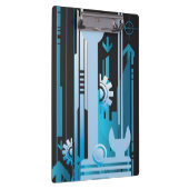 Technischer Halbtonhintergrund 3 Klemmbrett (Rechts)