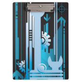 Technischer Halbtonhintergrund 3 Klemmbrett (Vorderseite)