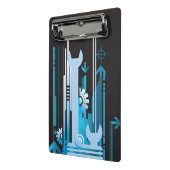 Technischer Halbtonhintergrund 3 Mini Klemmbrett (Gewinkelt2)