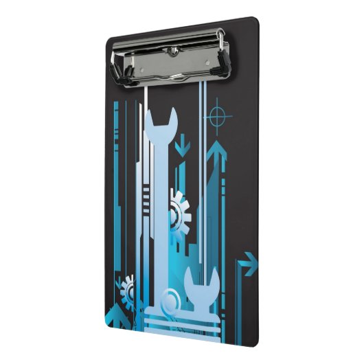 Technischer Halbtonhintergrund 3 Mini Klemmbrett (Gewinkelt2)