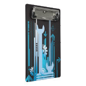 Technischer Halbtonhintergrund 3 Mini Klemmbrett (Schrägansicht)