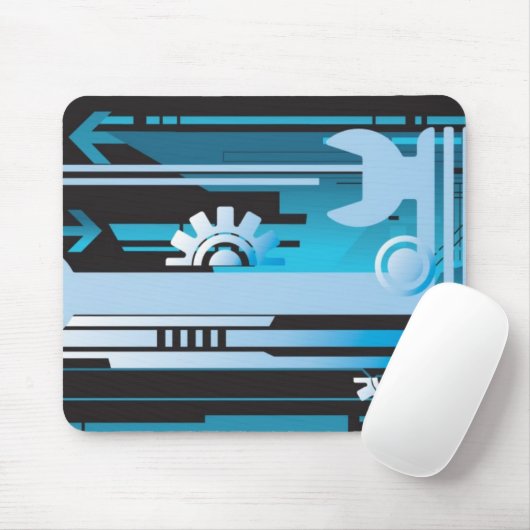 Technischer Halbtonhintergrund 3 Mousepad (Mit Mouse)