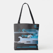 Technischer Halbtonhintergrund 3 Tasche (Rückseite)