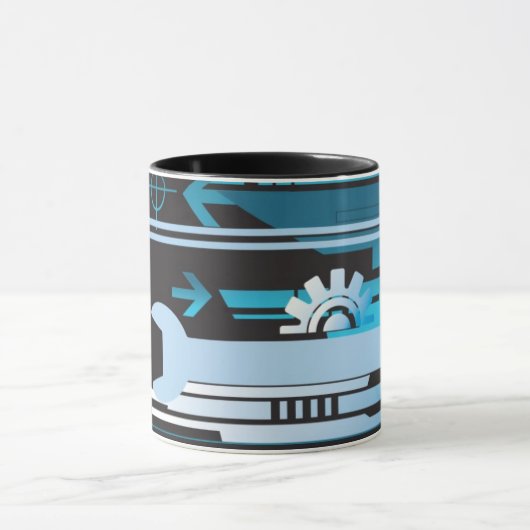 Technischer Halbtonhintergrund 3 Tasse (Zentrum)