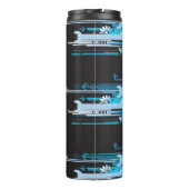 Technischer Halbtonhintergrund 3 Thermosbecher (Rückseite)