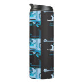 Technischer Halbtonhintergrund 3 Thermosbecher (Nach rechts gedreht)