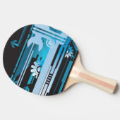 Technischer Halbtonhintergrund 3 Tischtennis Schläger (Seitenansicht)