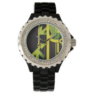 Technischer Halbtonhintergrund 4 Armbanduhr