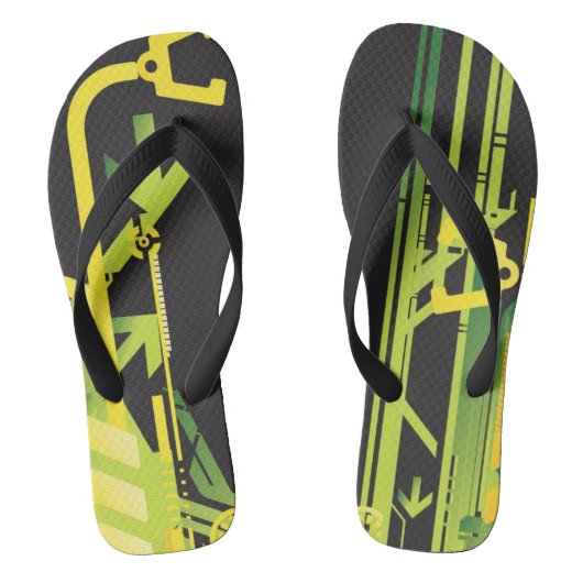 Technischer Halbtonhintergrund 4 Badesandalen (Fußbett)