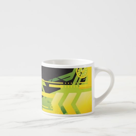 Technischer Halbtonhintergrund 4 Espressotasse (Rechts)