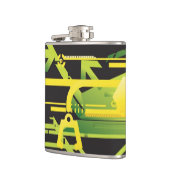 Technischer Halbtonhintergrund 4 Flachmann (Links)