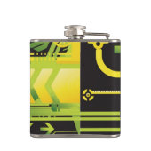 Technischer Halbtonhintergrund 4 Flachmann (Rückseite)