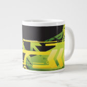 Technischer Halbtonhintergrund 4 Jumbo-Tasse (Vorderseite Rechts)