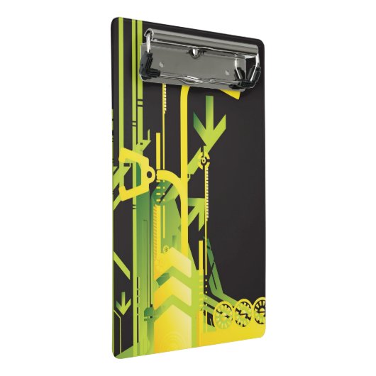 Technischer Halbtonhintergrund 4 Mini Klemmbrett (Schrägansicht)