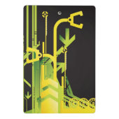 Technischer Halbtonhintergrund 4 Mini Klemmbrett (Rückseite)