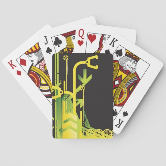 Technischer Halbtonhintergrund 4 Spielkarten (Rückseite)