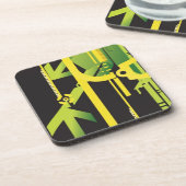 Technischer Halbtonhintergrund 4 Untersetzer (Linke Seite)